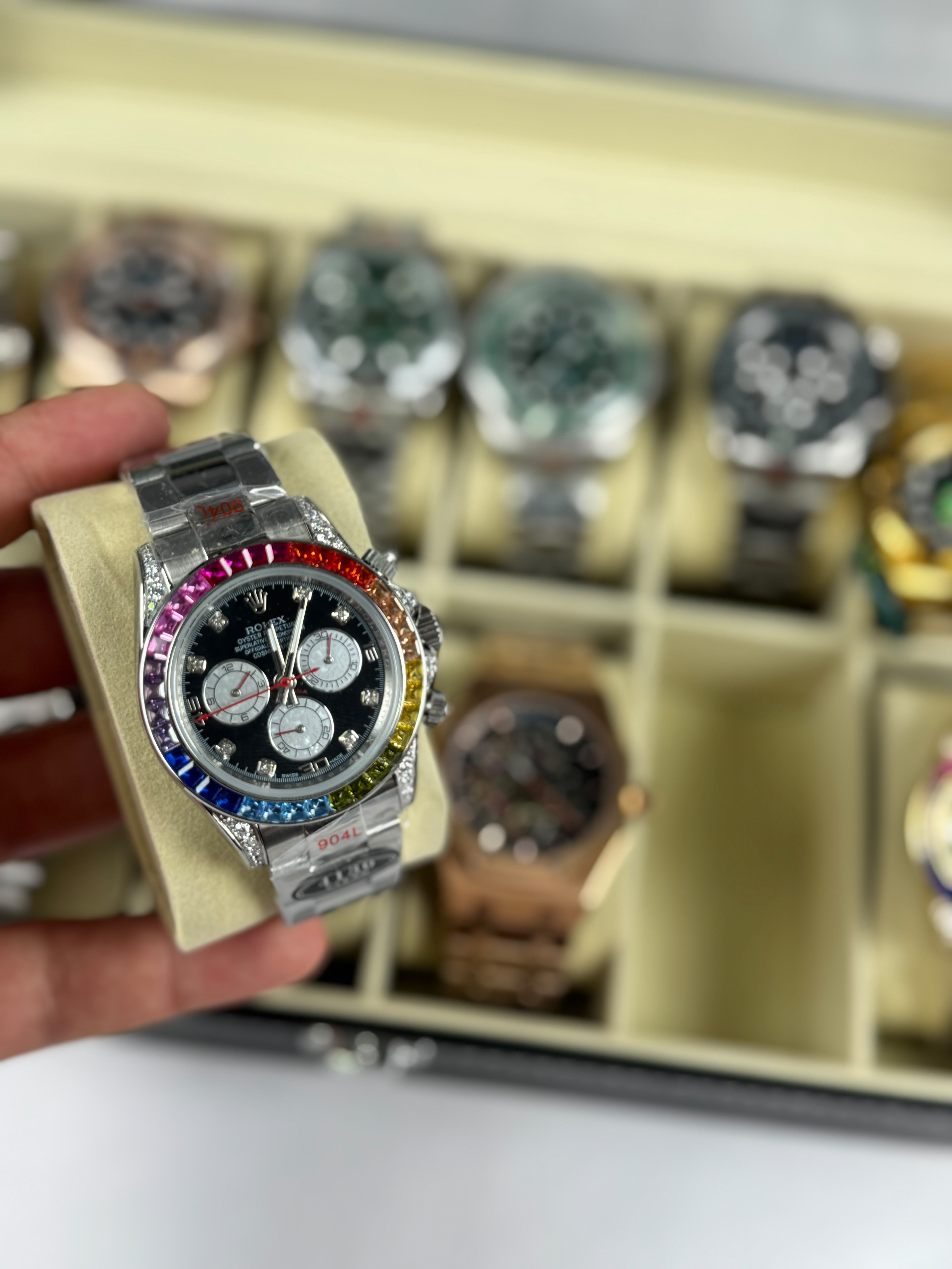 Reloj Rolex con piedras de alta gama
