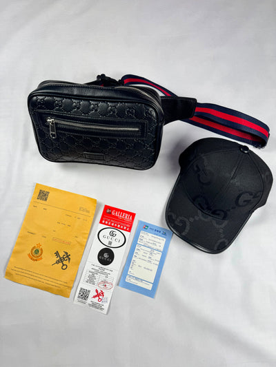Bandolera y gorra gucci