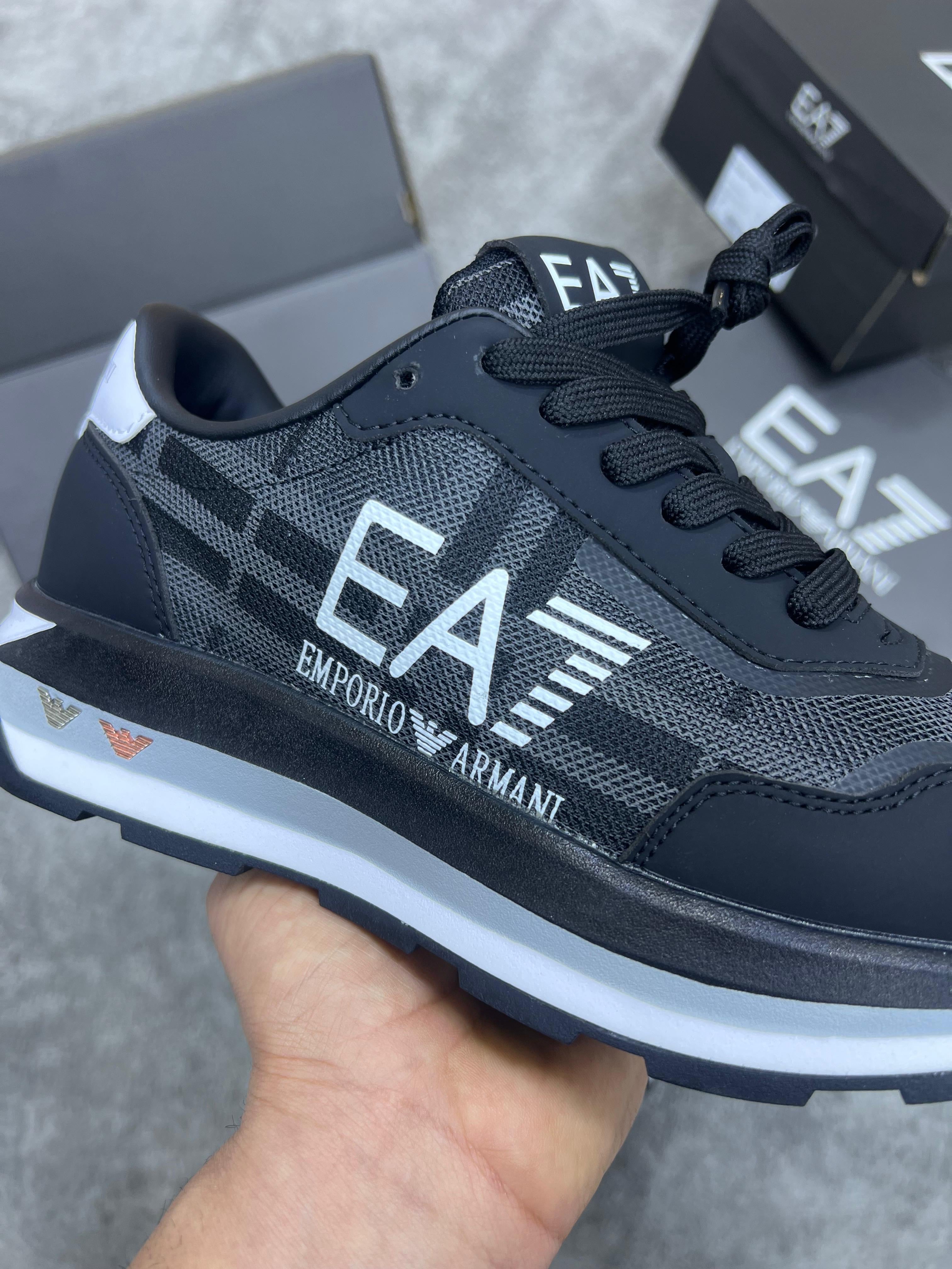 Zapatillas empori Armani negras:blancas