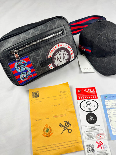 Bandolera y gorra gucci